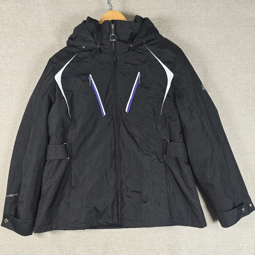 ZeroXposur Women's XL 3-in-1 Systems Jacket Black Blue Plaid Skiโ Winter Coat